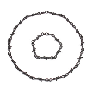 Collar de Cadena con Espinas, Aleación de Zinc, Diseño Geométrico con Púas, Gargantilla de Moda para Fiesta, Estilo Hip Hop Punk - Product Image 5