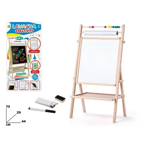 ลาวานก้า ครีเอทีฟตี้ 3 in 1 ขาตั้งไม้พร้อมไวท์บอร์ดและกระดานดำสำหรับเด็กวาดภาพและเขียน - Product Image 1