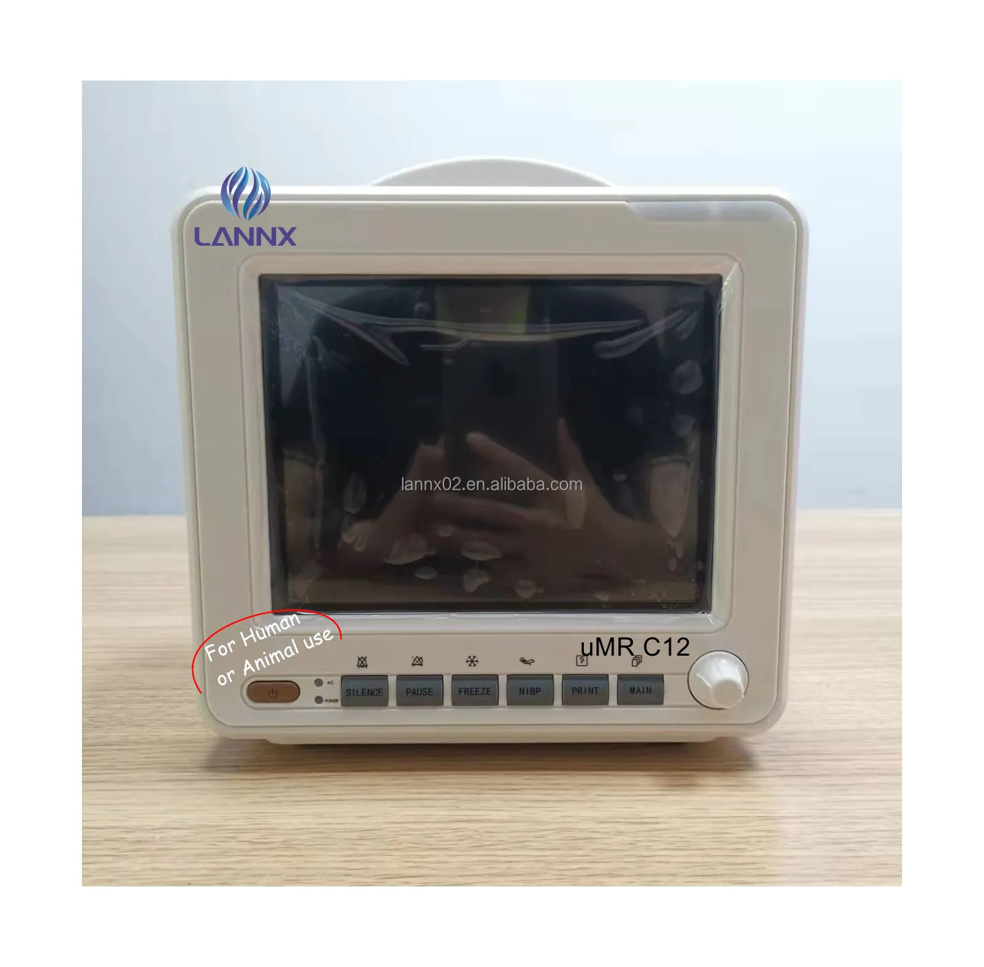 LANNX uMR C12 produsen 3 Parameter Signos Vitales Monitor portabel mesin ECG Rumah Sakit perlengkapan Monitor samping tempat tidur