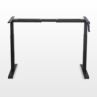 Bureau debout moderne en fer, réglable en hauteur par manivelle, haute qualité, pour un lieu de travail sain, capacité de charge 60 kg
