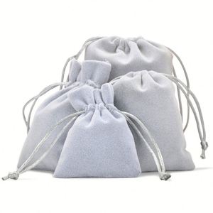 Custom logo Light Aqua Velvet <b>Hair</b> <b>Dryer</b> Bag Velvet Jewelry Drawstring Pouch Exquisite <b>Small</b> Storage Bag for Elegant Packaging - Product Image 2