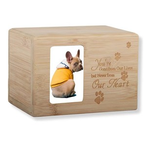 Wooden Pet <b>Urn</b> Rectangle 16x11 Durable Bamboo Pet Casket For Dog <b>Cat</b> Memorial Box - Product Image 5