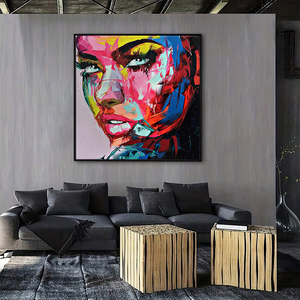 100% ручная работа, современная абстрактная картина на заказ, портрет, картина маслом, домашний декор, настенная рамка ручной работы в цифровом виде - Product Image 5