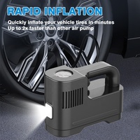 150PSI High Power Copper Nozzle Multifunction Portable Lighting Tire Pressure Pointer Hand Vehicle Wired Tyre Inflator