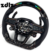 Volant en fibre de carbone forgé personnalisé avec palettes de changement de vitesse pour Volkswagen MK8 VW Golf GTI Tiguan 2014 2015 2016 2017