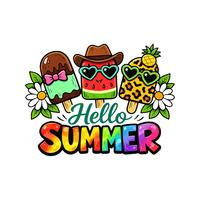 Transfert DTF personnalisé pour les vacances d'été, prêt à être pressé, transfert thermique à repasser pour les t-shirts et les vêtements