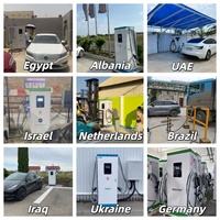 Estación de Carga Rápida para Vehículos Eléctricos (EV) de CC de 60KW, 80KW, 120KW, con Doble Conector y de Pie, Venta al por Mayor de Fábrica, Barata, Compatible con CCS2, CCS1, GBT, Chademo, OCPP y APP
