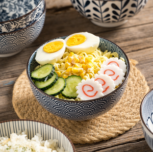 Bol à céréales turc bohème de 5 pouces soupe salade céramique tonne Ramen bols lot de 4 bols - Product Image 5