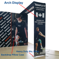 Stand d'exposition personnalisé en aluminium 10x20 avec toile tendue pour salon professionnel
