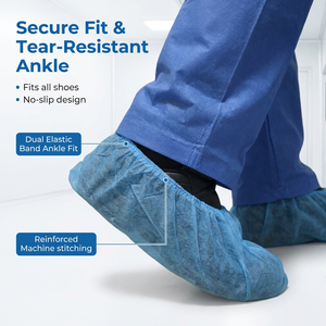 Couvre-chaussures médicaux jetables respirants non tissés, anti-poussière, certifiés CE - Product Image 3