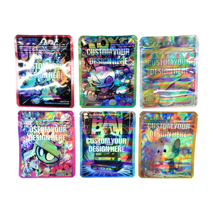 Kunden spezifische 1000 Stück Low MOQ Mylar Taschen mit Design Lebensmittel verpackung Digitaldruck 3,5g Mylar Tasche Kunststoff Druck verschluss Custom - Product Image 3