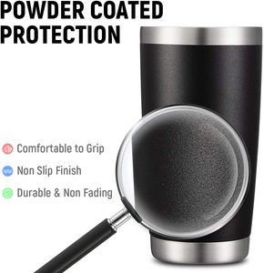Tazze da caffè da viaggio per auto in acciaio inossidabile con isolamento sottovuoto a doppia parete da 20 once all'ingrosso con coperchi - Product Image 3