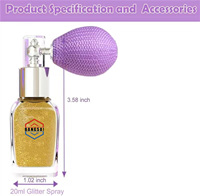 Kit de spray corporel scintillant cosmétique 1/360, 20 ml, flacon pulvérisateur portable, poudre scintillante douce pour la peau, pour maquillage de scène et de fête