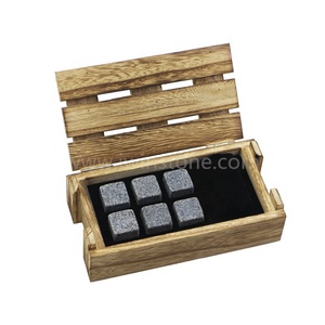 IWINSTONE Whisky de regalo Set de 6 <span class=keywords><strong>Natural</strong></span> de <span class=keywords><strong>esteatita</strong></span> de granito y escalofriante rocas con elegante caja - Product Image 3