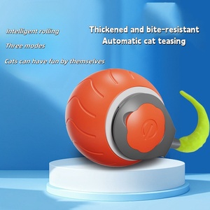 Sıcak satış otomatik kedi Teaser topu elektrik kendinden dönen haddeleme topu kapalı kediler eğitim ve oynamak için - Product Image 3