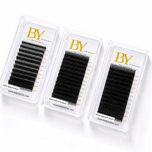 Großhandel Vorgefertigte Dunkelschwarze Anime-Spike-Wimpernverlängerungen Wimpern-Trays Wimpernlieferant mit Anpassbarem Logo - Product Image 3