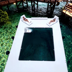 Plataforma Flotante Inflable de 2m de Profundidad para Exteriores, Piscina Marina con Red de Protección Contra Medusas, Malla de Vinilo para Uso Residencial en Yates - Product Image 1