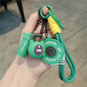 Porte-clés pendentif pour sac à dos femme, décoration de clé de voiture, sangle tressée, mignon, pour amateurs de sport et de mode, cadeau 2026, avec breloque gourde de fitness - Product Image 1