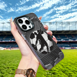 <span class=keywords><strong>Coque</strong></span> de protection antichoc anti-traces de doigts en TPU avec silhouette de joueur de football et ballon pour <span class=keywords><strong>iPhone</strong></span> 17/16/15/14/13 <span class=keywords><strong>Pro</strong></span> <span class=keywords><strong>Max</strong></span> - Product Image 2