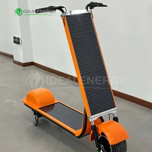 Weak Lightnew Waterproof solar power scooter 2 solar panels generate electricity scooter 350W 25km/h solar energy scooter