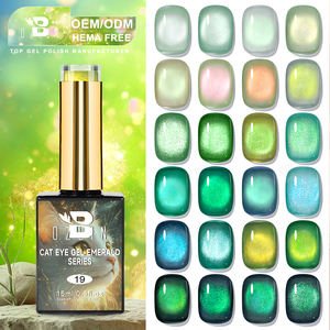 BOZLIN Spring Series Emerald Cateye <span class=keywords><strong>UV</strong></span> Gel Polish TPO HEMA Free Cat Eye Gel Vernis À Ongles Personnalisé Votre Marque Magnétique Gel Polish - Product Image 1