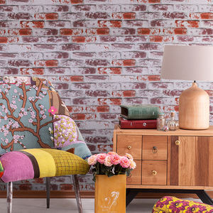 Autocollants muraux avec fond de <span class=keywords><strong>cheminée</strong></span> <span class=keywords><strong>en</strong></span> briques anciennes anglaises, relief 3D, PVC, autocollants de papier peint autocollants - Product Image 6