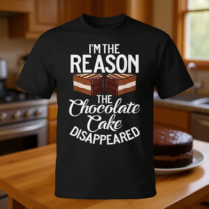 Camiseta I'm The Reason The Chocolate Cake Disappeared, camiseta promocional de manga corta con cuello redondo unisex - Product Image 3
