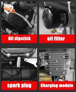 เครื่องยนต์เบนซิน RATO R999 สองสูบ 2V90 สตาร์ทไฟฟ้า 36 แรงม้า ระบายความร้อนด้วยอากาศ สำหรับเครื่องจักรกลทางวิศวกรรม พร้อมตลับลูกปืน - Product Image 5