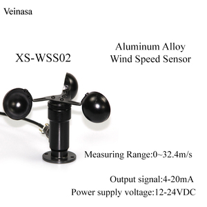 Sensor de Velocidade do Vento em Liga de Alumínio XS-WSS02-4-20mA Anemômetro Digital para Barco Aeroporto Externo Fabricado na China - Product Image 2