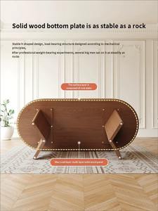 Mesa de Comedor de Madera Maciza de Fresno de Estilo Vintage Francés, Mesa Larga de Color Nogal Retro para el Hogar - Product Image 6