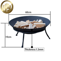 Brasero/Barbecue de jardin en acier Corten personnalisable, assemblé, avec pieds, surface galvanisée, diamètre 60-150 cm, épaisseur 2-6 mm