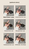 Lunettes de vue photochromiques anti-lumière bleue à monture intégrale vintage avec verres en PC, design simple pour visages ronds, adultes