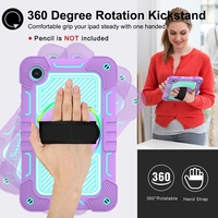 Étui de protection robuste pour tablette Lenovo Tab K9 Tab One 8.7 avec support rotatif à 360 degrés, coque en silicone et PC