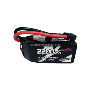 CNHL 블랙 시리즈 쇼티 2200mAh <span class=keywords><strong>3S</strong></span> <span class=keywords><strong>11.1V</strong></span> 40C <span class=keywords><strong>Lipo</strong></span> 배터리 (XT60 플러그 UAV 부품 포함) 3 셀 3S1P 80C 버스트 드론 부품 - Product Image 5