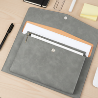 Gran oferta, estuche organizador de sobres de cuero de gran capacidad, estuche para archivos, carpeta de documentos para papelería de oficina, papelería escolar