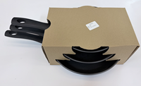 Poêle à frire carrée antiadhésive en aluminium de luxe de 24 cm pour cuisinière à induction