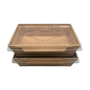 Food Packaging Container Takeout Salad Box Folding Packaging Kraft Paper Box With Lid - Product Image 4
