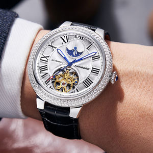 นาฬิกากลไกของผู้ชายแบบบอลลูนฝังเพชรเต็มรูปแบบวัสดุสแตนเลสสตีลความละเอียดสูงแก้วโค้ง1:1ไม่เหมือนใคร - Product Image 3