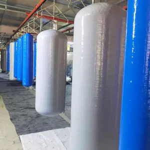 Silindirik basınçlı kap 1054 su depolama filtresi yumuşatıcı FRP tankı aksesuarları ile