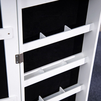 Fournisseur d'armoire de rangement pour bijoux avec miroir, miroir sur pied de pleine longueur à suspendre à la porte, en bois avec miroir