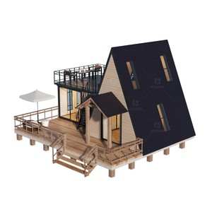 <span class=keywords><strong>Chalet</strong></span> <span class=keywords><strong>de</strong></span> <span class=keywords><strong>plage</strong></span> préfabriqué moderne en acier et bois, style conteneur, pour solutions <span class=keywords><strong>de</strong></span> projets - Product Image 3