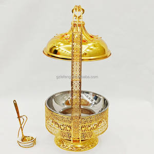 Asılı kapak büfe otel ziyafet ekipmanları ile ikram için yeni tasarım toplu altın reşo çanak gıda ısıtıcısı paslanmaz çelik - Product Image 4