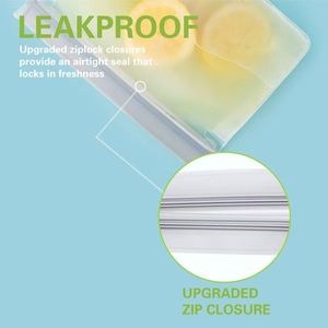 Free Kitchen Reusable Food Grade Platinum Silicone Freezer Fruit Snack Storage Leakproof Collapsible Large Capacity <b>Zip</b> <b>Lock</b> <b>Bag</b> - Product Image 3