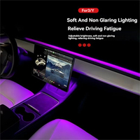 Tesla Model 3/Y Dreamcolor Bande lumineuse LED pour voiture avec interrupteur à détecteur de mouvement Kit d'éclairage d'ambiance et accessoires LED de contrôle d'application