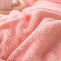Ensemble de couette 3 pièces en polyester tissé effet peau de pêche, lavable, style chinois, léger
