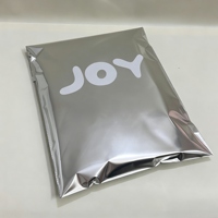 Sac d'expédition en polymailleur métallique argenté avec logo personnalisé pour vêtements, enveloppe de courrier en aluminium résistante à l'humidité