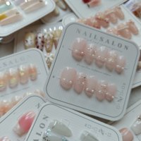 Juego de 10 Uñas Postizas Acrílicas de Diseño Aleatorio Hechas a Mano para Venta al por Mayor