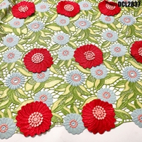 Nouvelles Tissus en Dentelle Guipure Haut de Gamme du Sénégal avec Broderie Florale pour la Couture et les Robes de Mariée