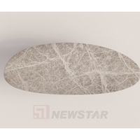 Table à manger en marbre gris Newstar Luxury Stone, design tendance, pour la maison et la cuisine, personnalisable.