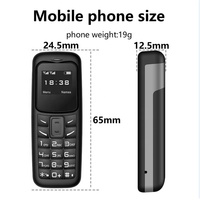Mini Teléfono Celular Deportivo de 0.66 Pulgadas, Teléfono Móvil Muy Pequeño Bm30, Mini Teléfono Móvil Bluetooth con Marcador de Botones, Mini Teléfono con Teclado